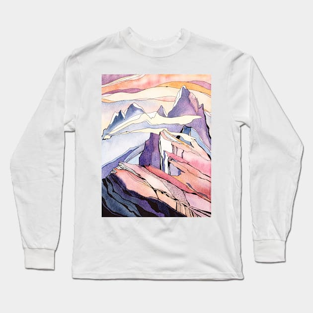 Mountains Long Sleeve T-Shirt by Alla_LSK